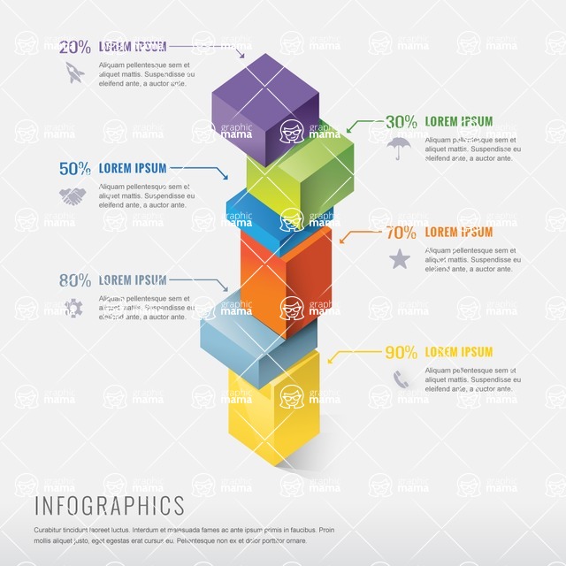 Infographic Templates Collection - Vector, Photoshop, PowerPoint, Google Slides - Vector Infographic Template with 3D Elements